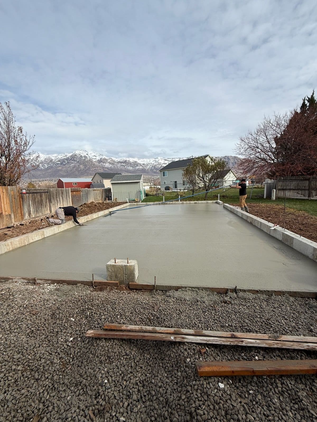Garage Shop Floor Pour with Mountain Views image