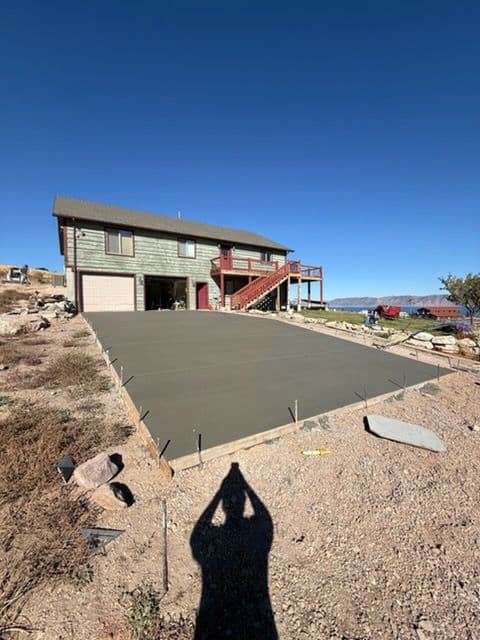 Beautiful Concrete Driveway Completed by Broken Horse Construction image