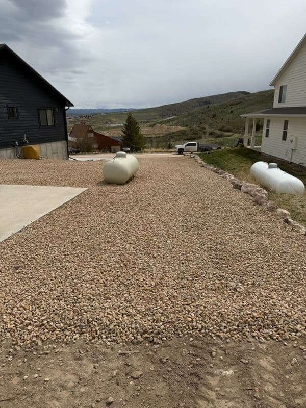 Gallery photos for Xeriscape Gravel Yard with Concrete Pad at Bear Lake: Image #1