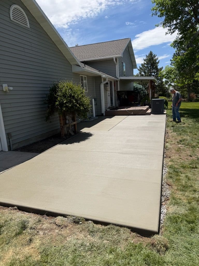 Project Concrete Patio Pour That Turns a Side Yard Into Living Space image