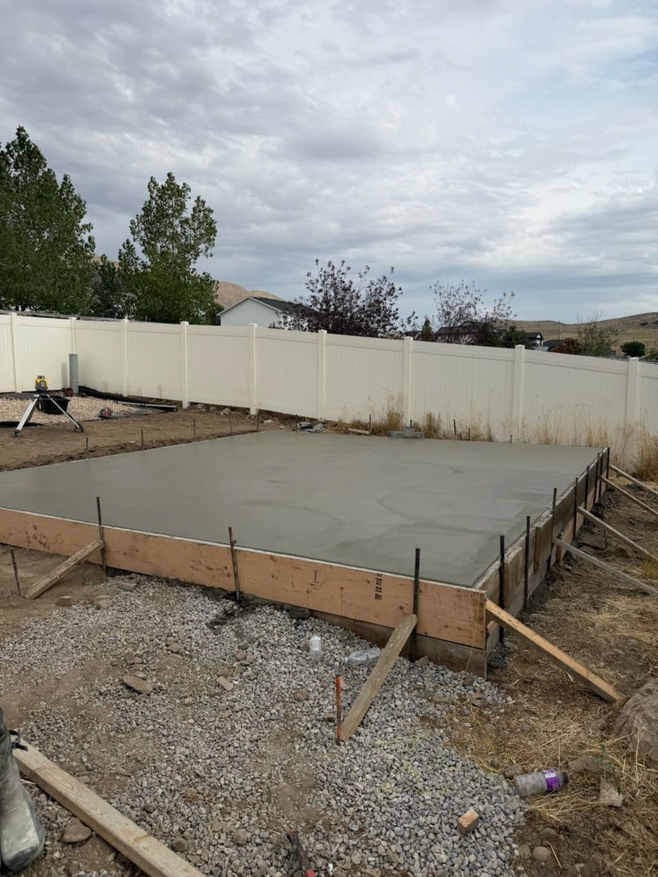 Shop Pad Concrete Slab Poured and Set Right image