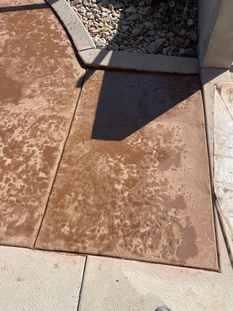 Gallery photos for Stamped Concrete Patio with Fire Pit Almost Ready to Shine: Image #1