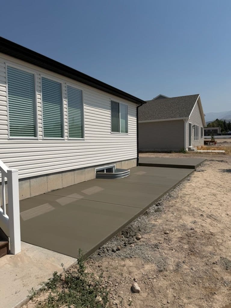 Gallery photos for Fresh Concrete Patio Poured and Ready for Years of Use: Image #1